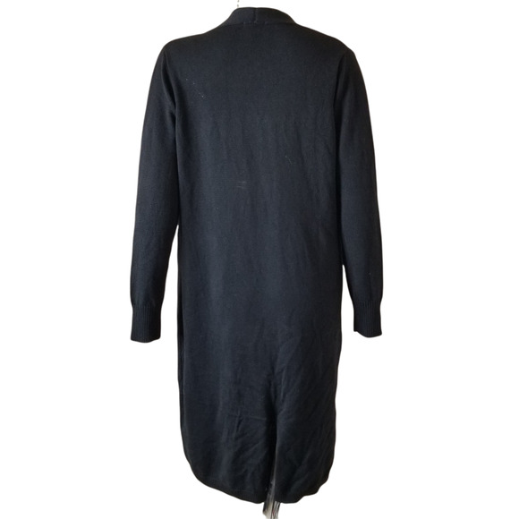 Ceny Long Cardigan Coatigan Sweater Womens Small Black Open Front Knit New - Picture 3 of 16